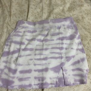 pacsun purple and white small mini skirt